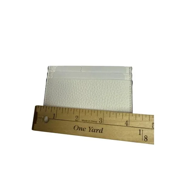 Christian Louboutin Kios Leather Card Holder Bianco White Fluo Orange NEW Bag - Picture 4 of 5